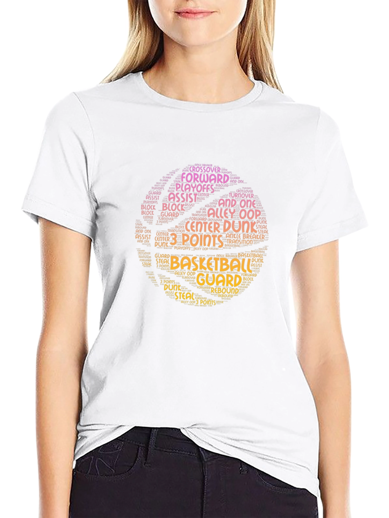 Basketball Word Art T-Shirt