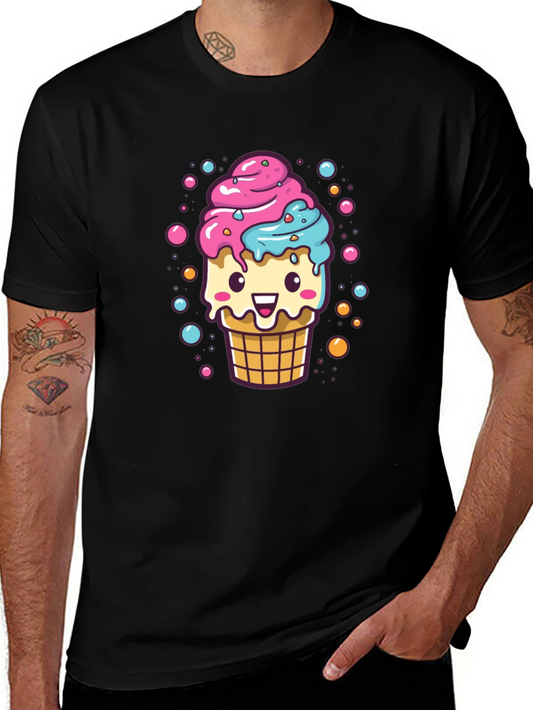 Cute Ice Cream Cone Graphic T-Shirt
