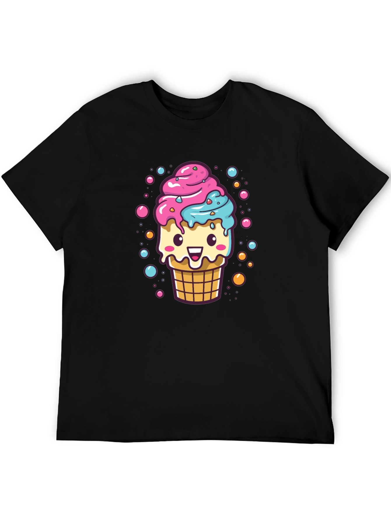 Cute Ice Cream Cone Graphic T-Shirt