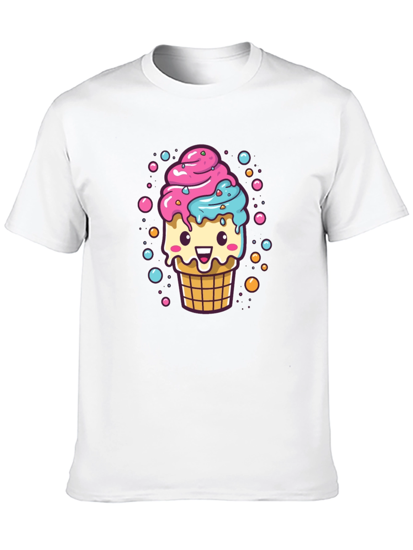 Cute Ice Cream Cone Graphic T-Shirt