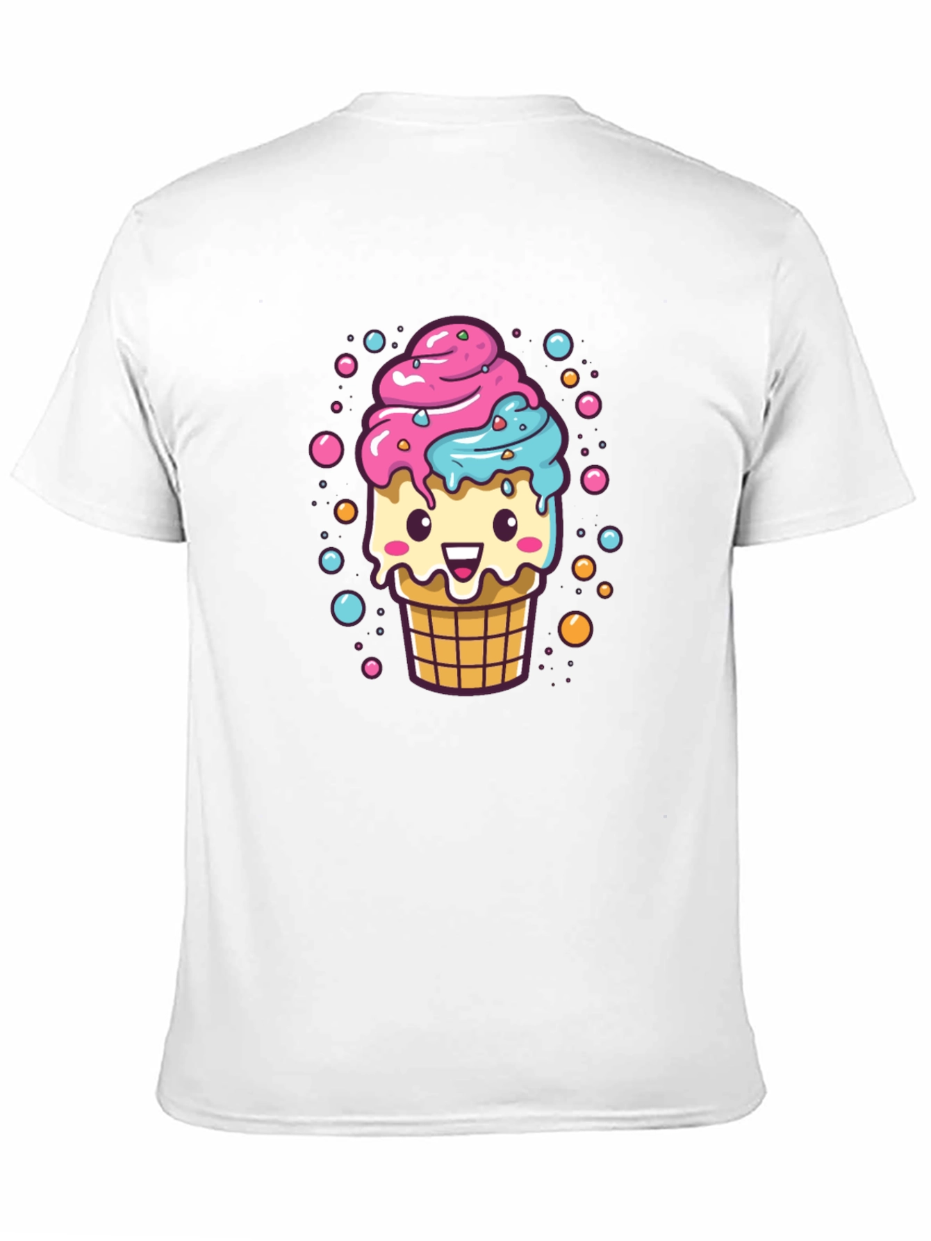 Cute Ice Cream Cone Graphic T-Shirt