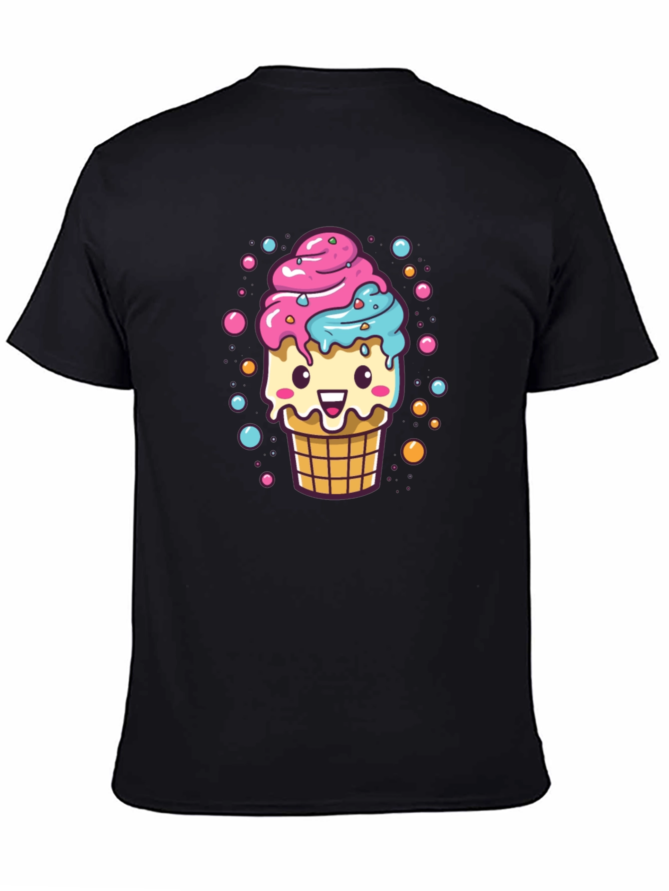 Cute Ice Cream Cone Graphic T-Shirt