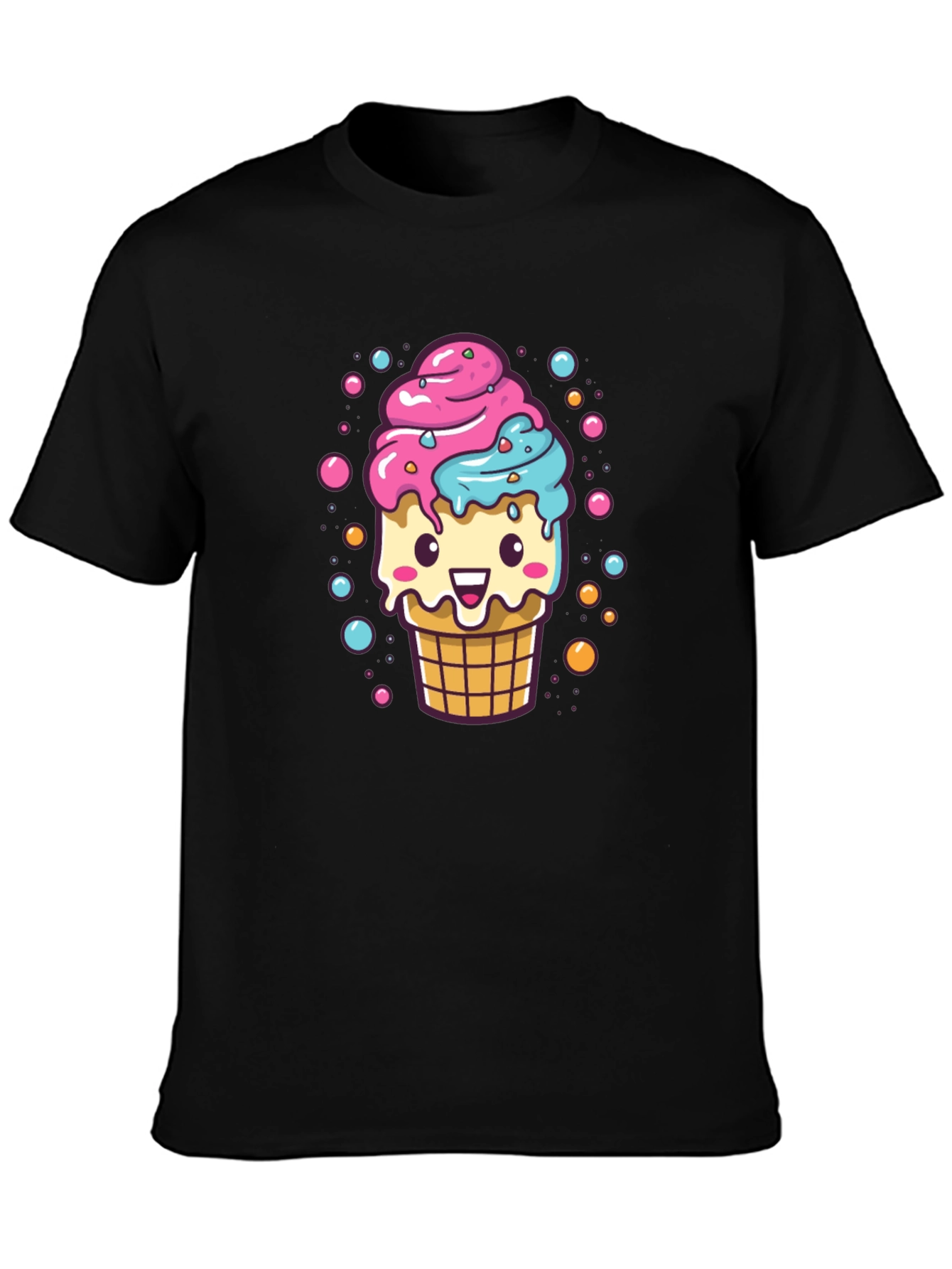 Cute Ice Cream Cone Graphic T-Shirt