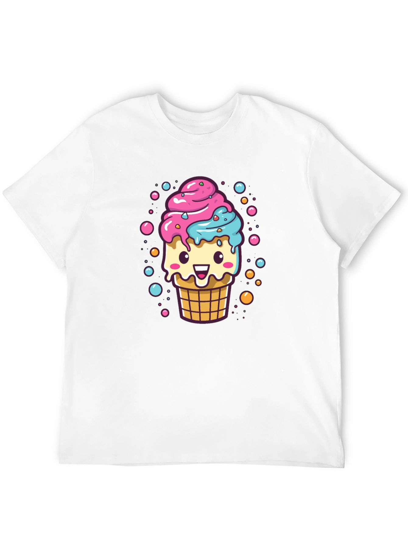 Cute Ice Cream Cone Graphic T-Shirt