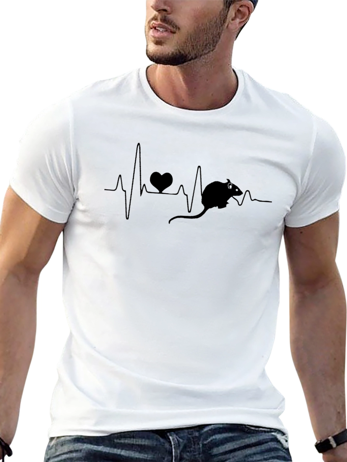 Rat Heartbeat T-Shirt - Unique Pet Lover Design
