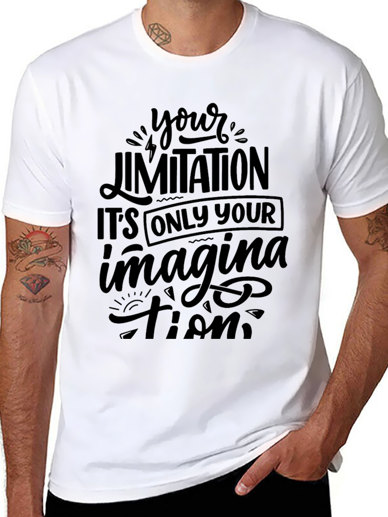 Inspirational Graphic Tee - Your Limitation Imagination T-Shirt
