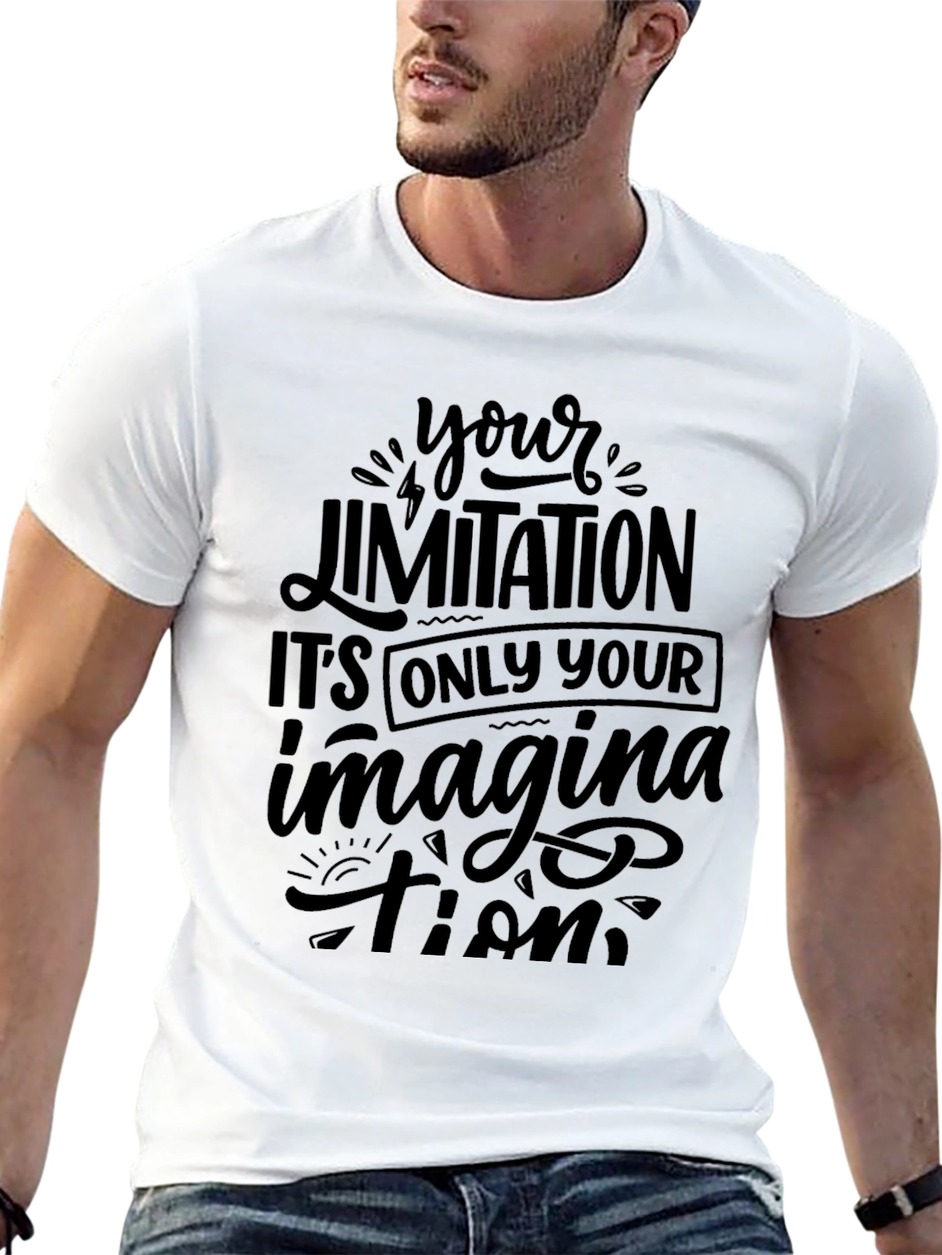 Inspirational Graphic Tee - Your Limitation Imagination T-Shirt