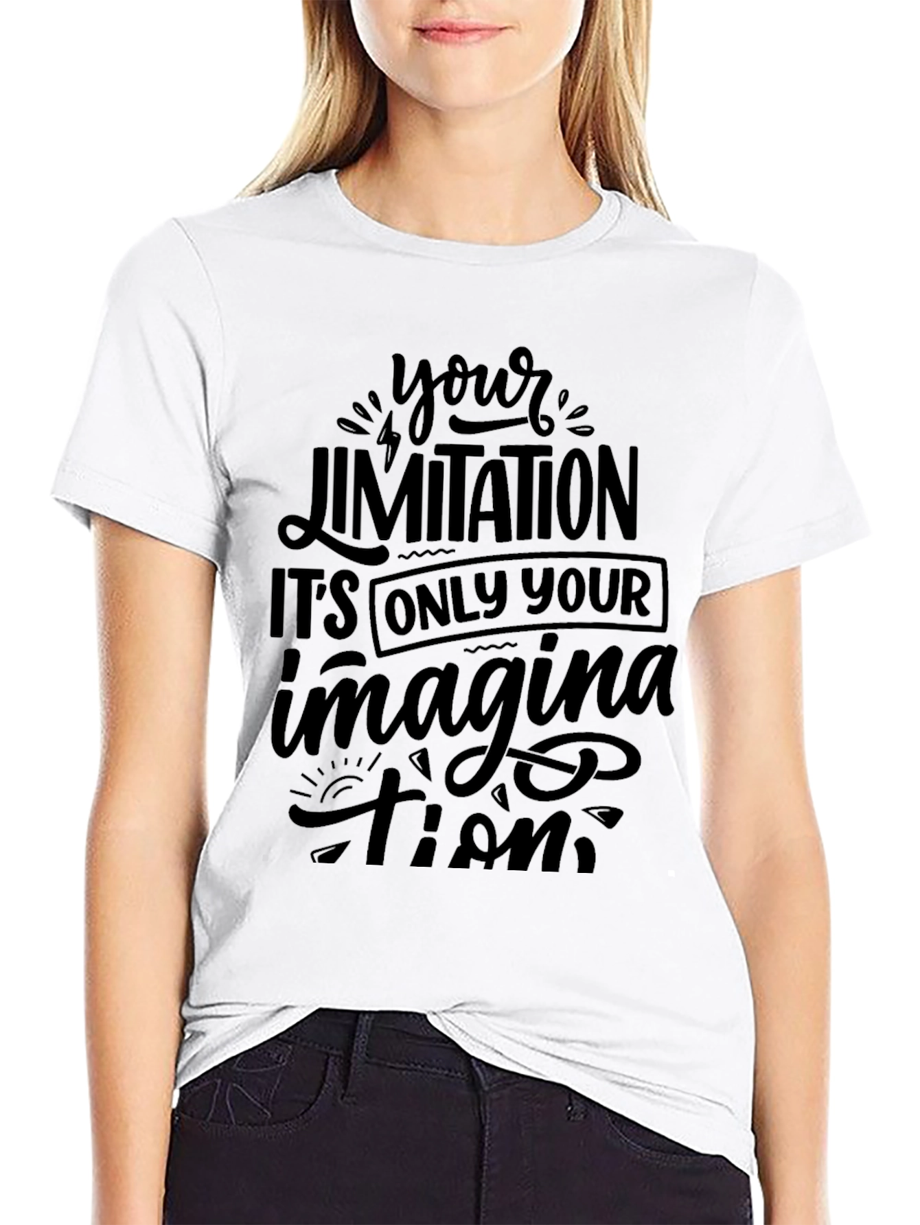 Inspirational Graphic Tee - Your Limitation Imagination T-Shirt