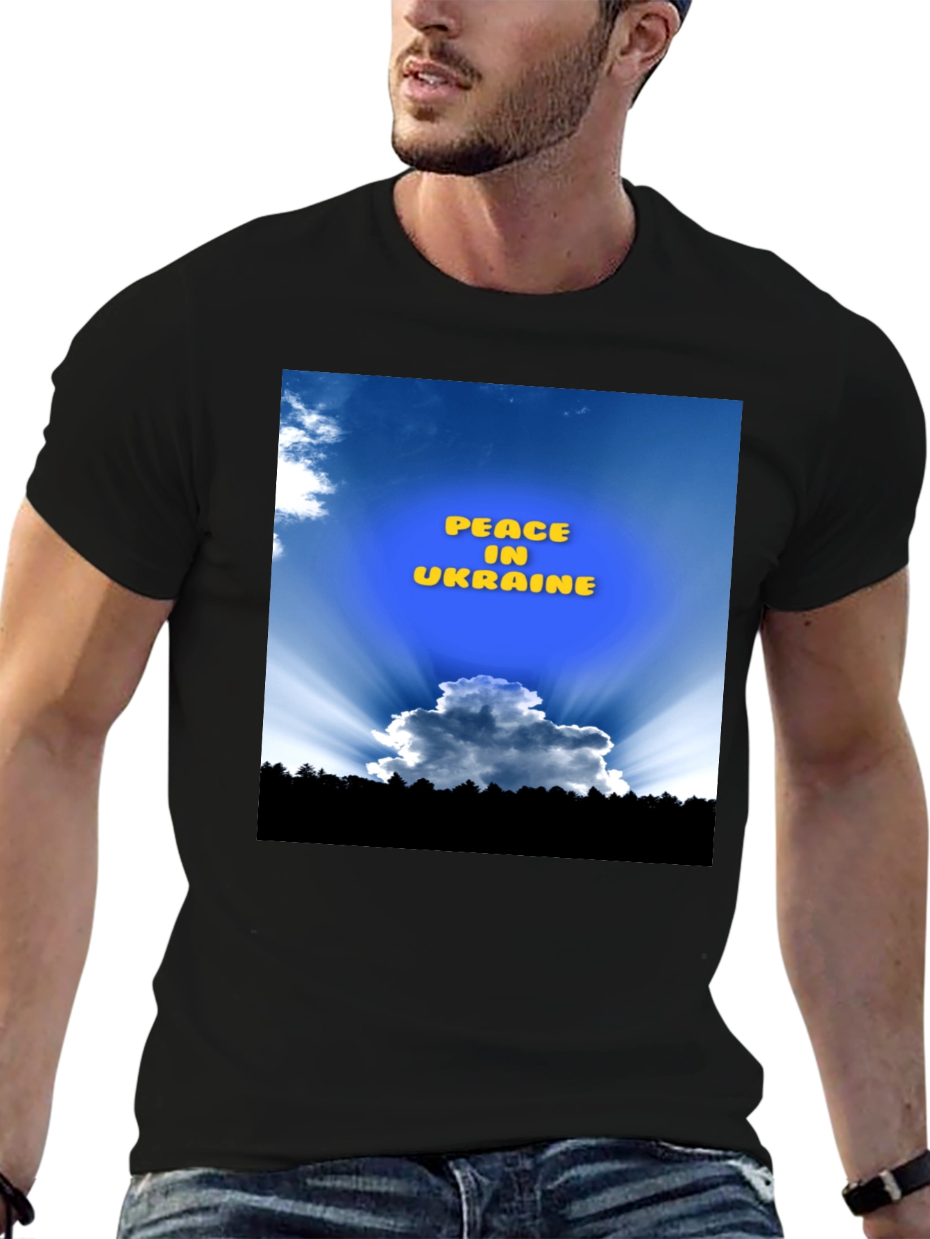 Peace in Ukraine Black T-Shirt