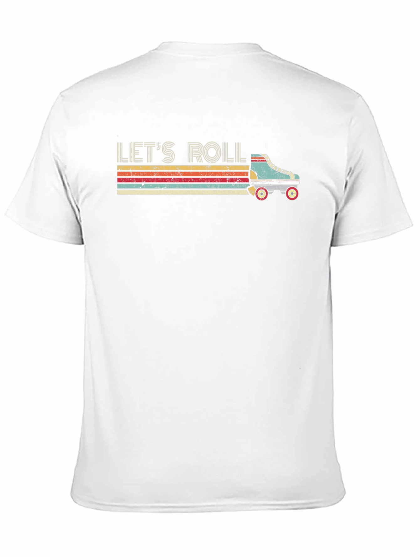 Lets Roll Retro Roller Skate Graphic Tee