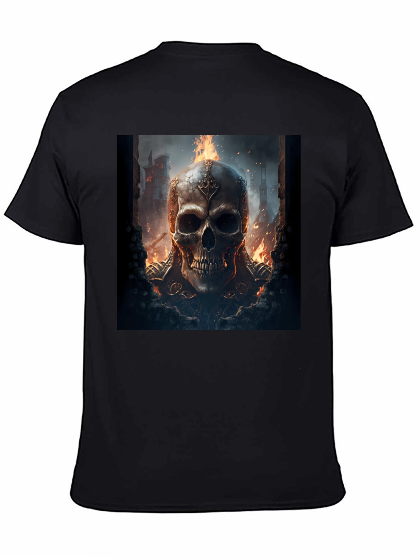 Skull Graphic Black T-Shirt - Edgy Fashion