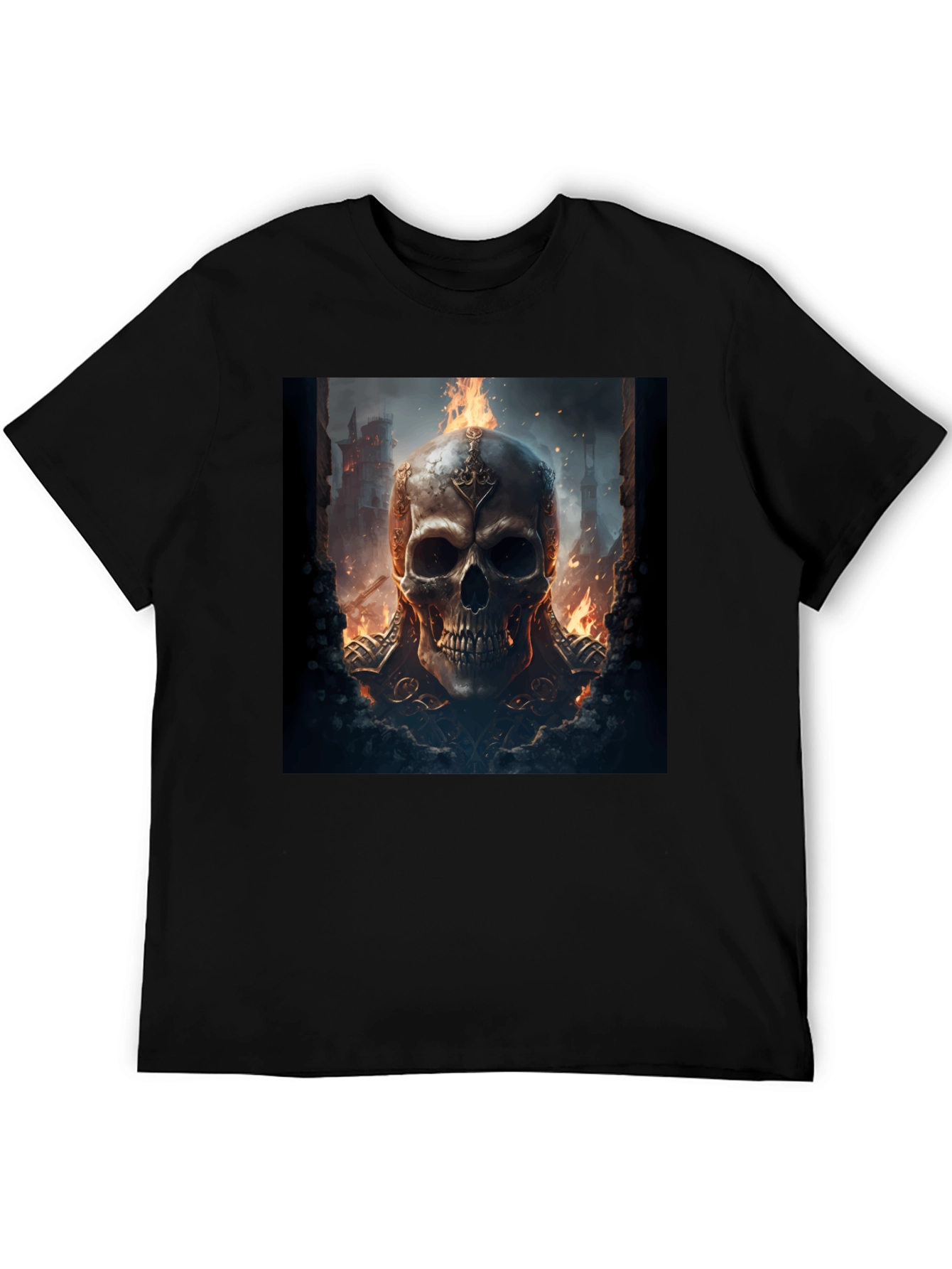 Skull Graphic Black T-Shirt - Edgy Fashion
