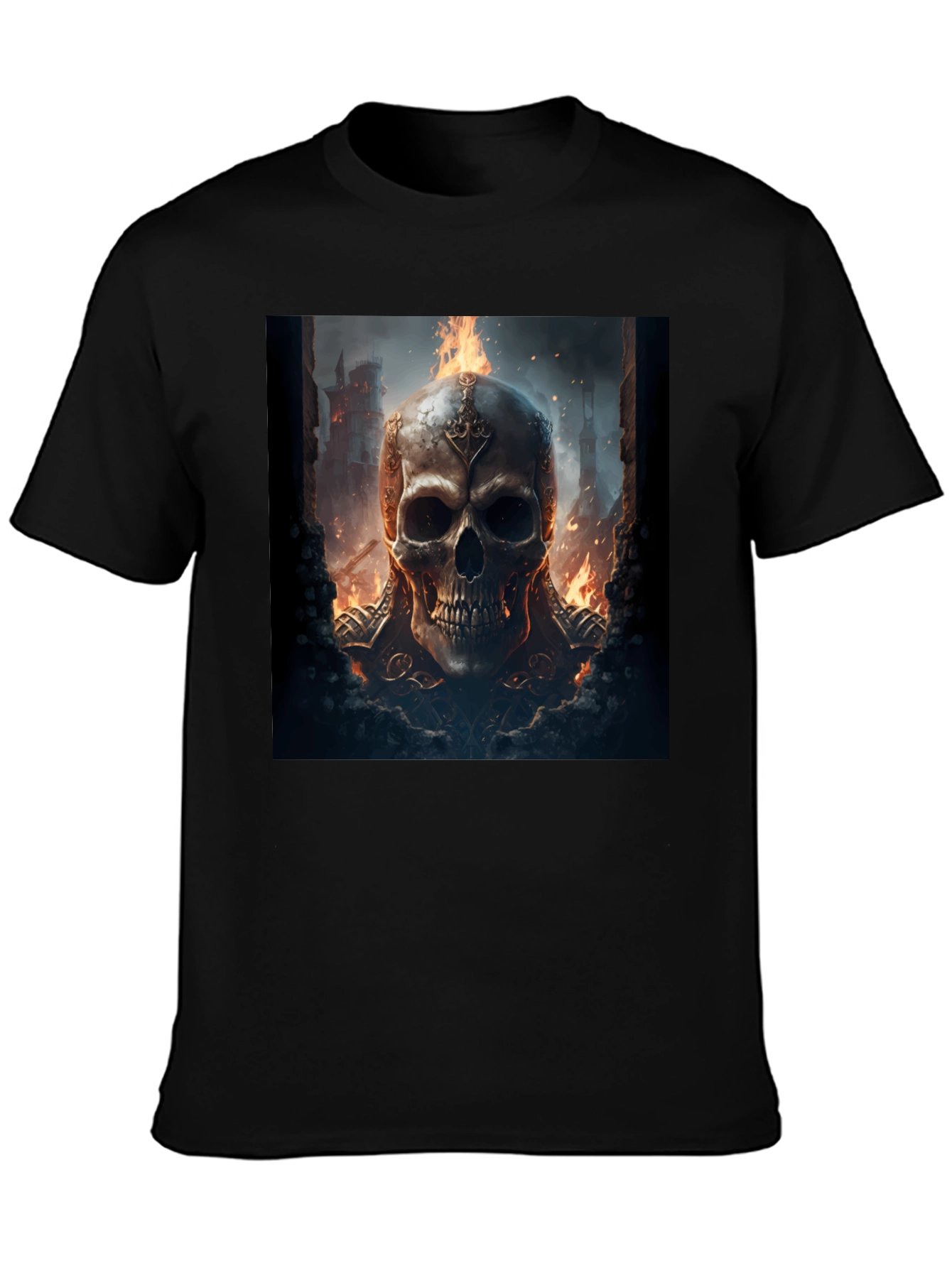 Skull Graphic Black T-Shirt - Edgy Fashion