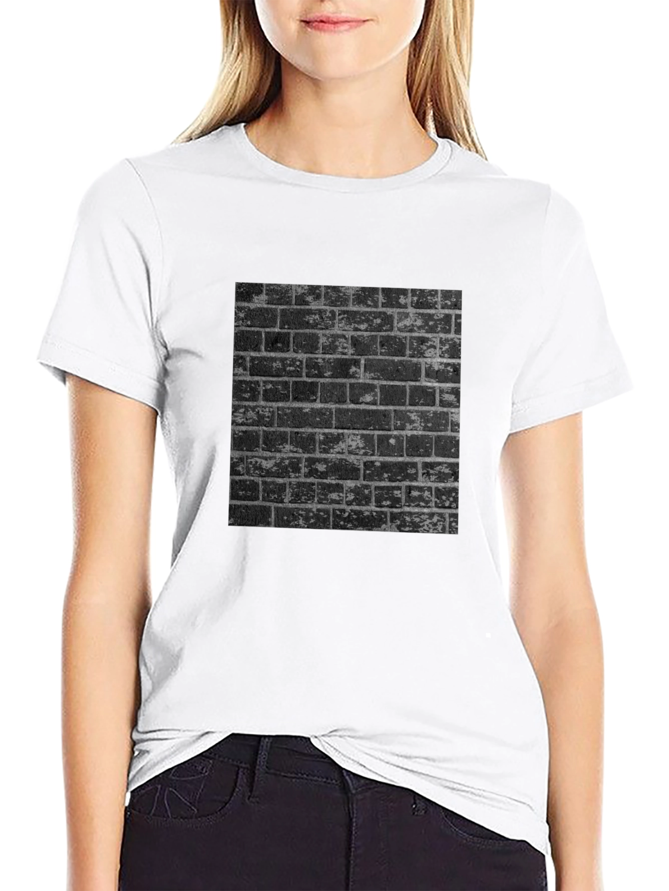 Mens Graphic Tee - Urban Brick Wall Design