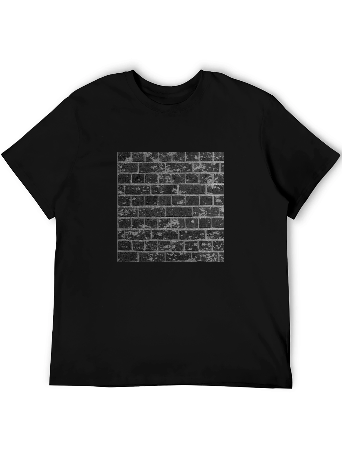 Mens Graphic Tee - Urban Brick Wall Design
