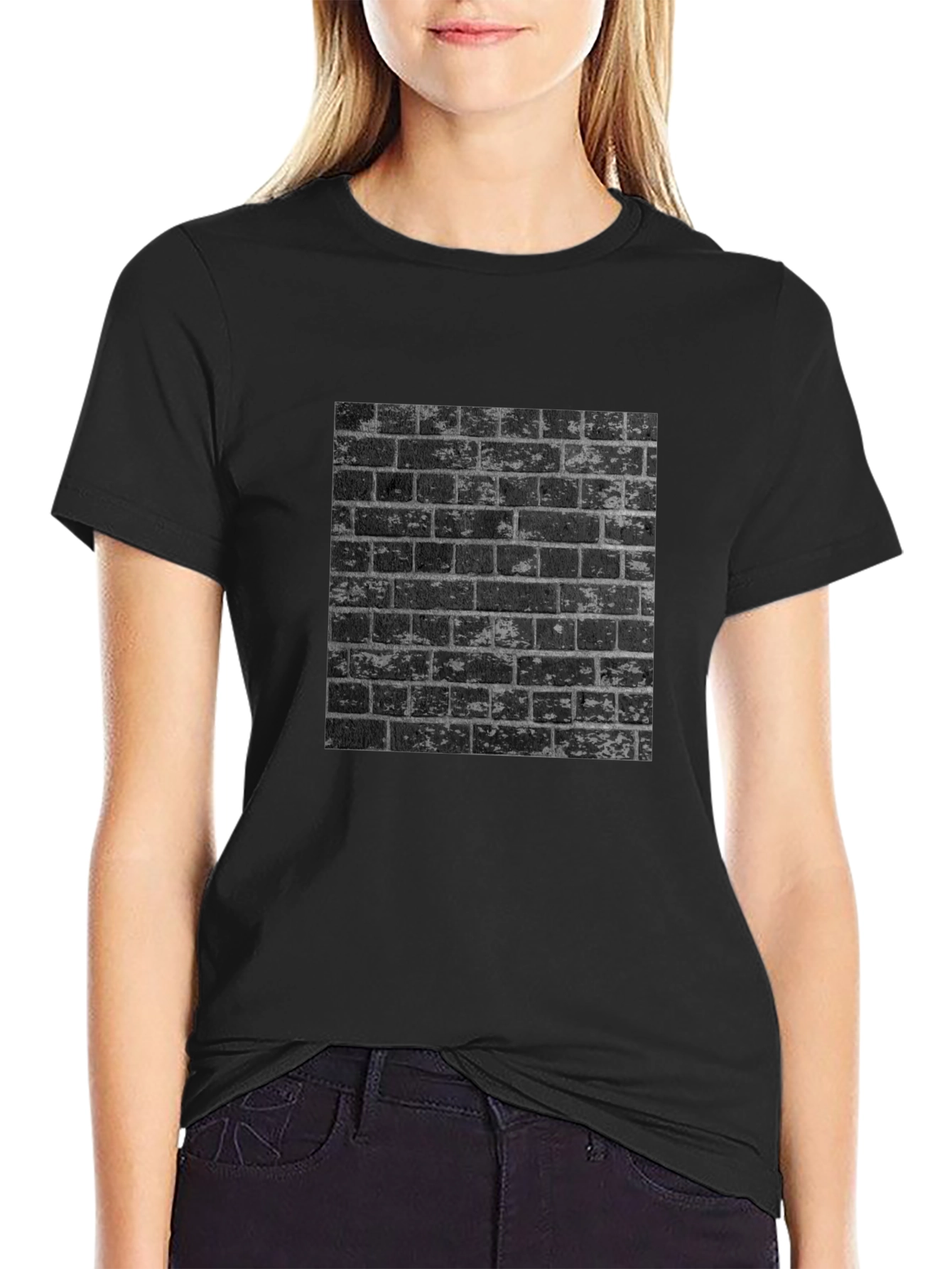 Mens Graphic Tee - Urban Brick Wall Design