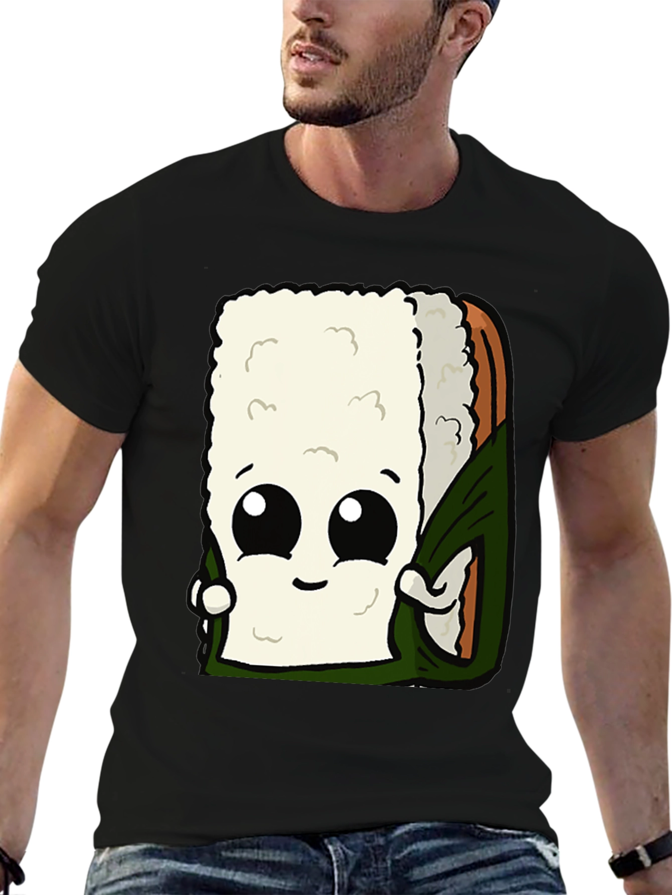 Sushi Roll Graphic Tee - Funny Food Shirt