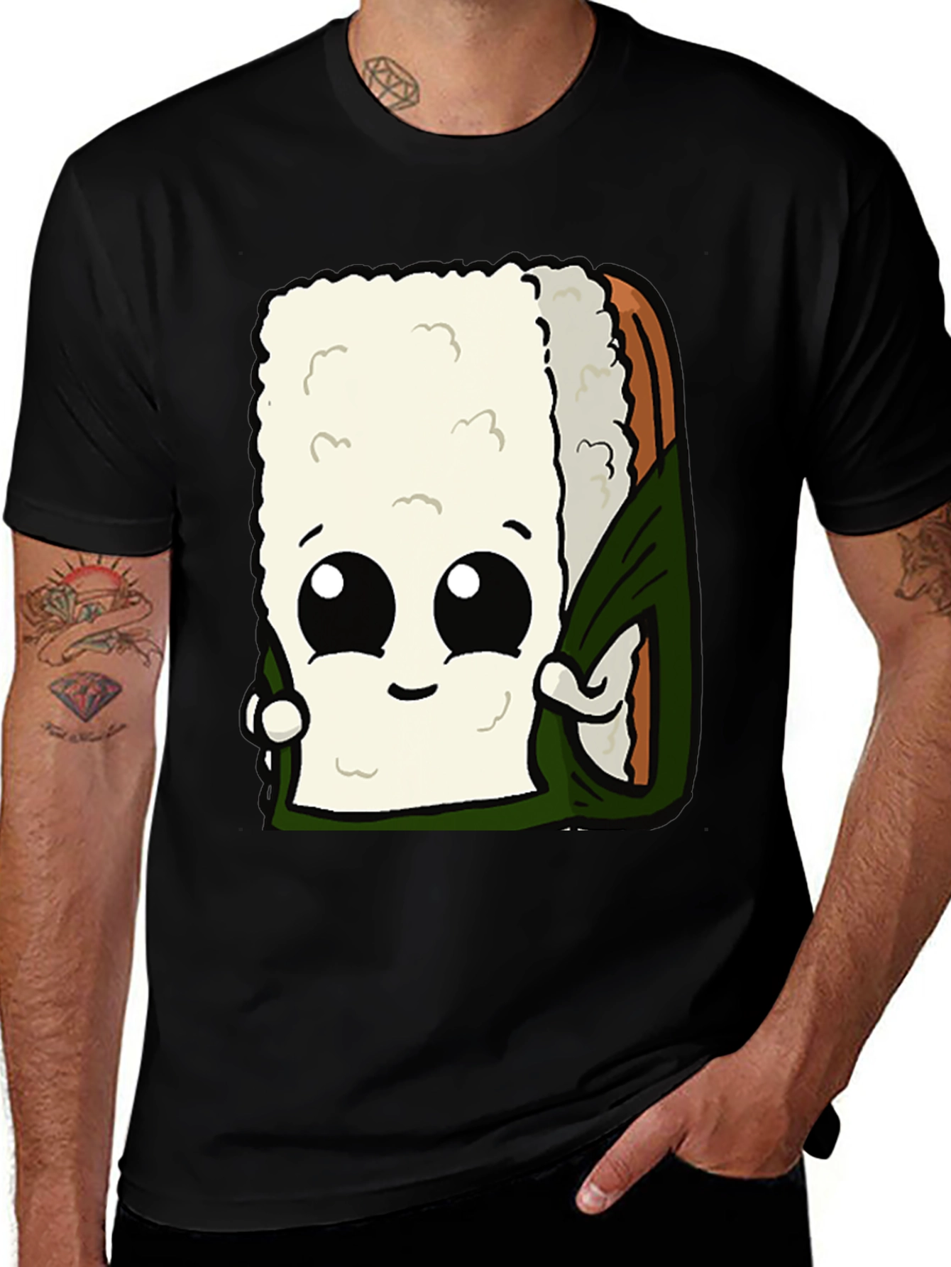 Sushi Roll Graphic Tee - Funny Food Shirt