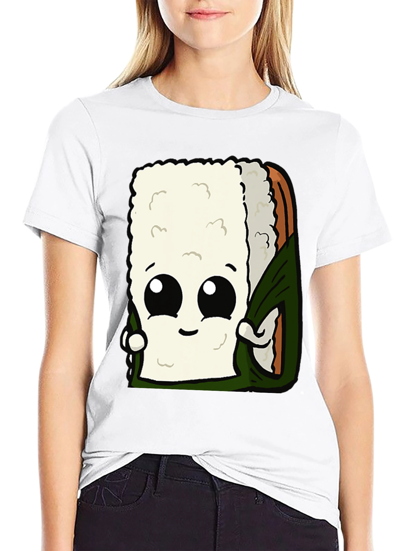 Sushi Roll Graphic Tee - Funny Food Shirt