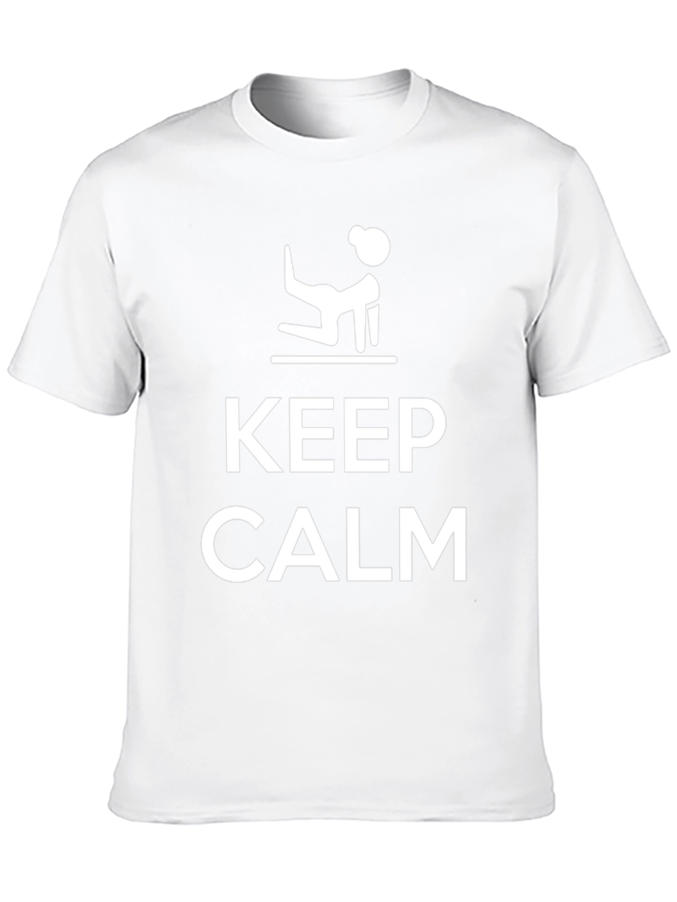 Keep Calm Yoga Pose Black Tee