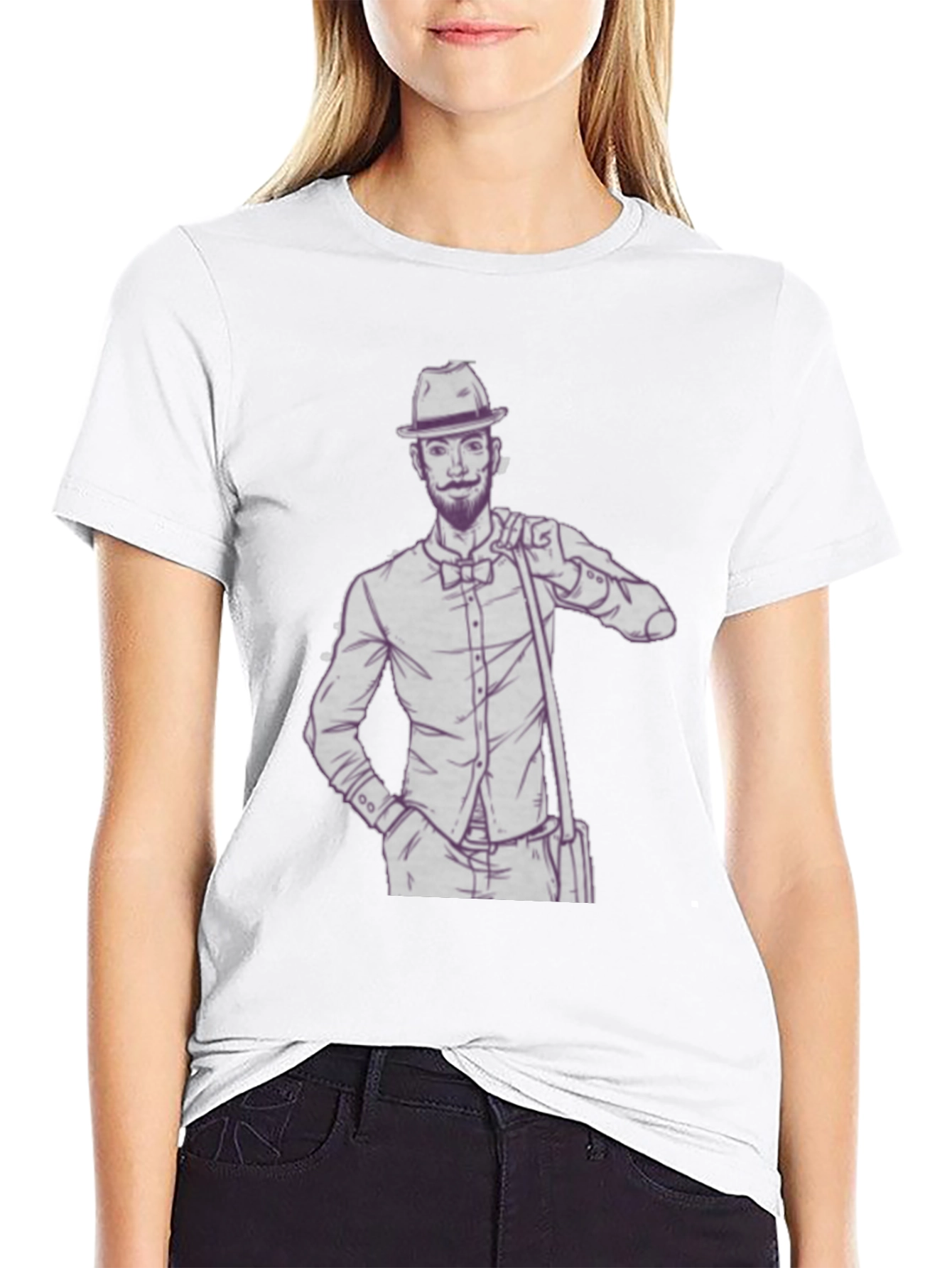 Dapper Gent T-Shirt - Illustrated Design