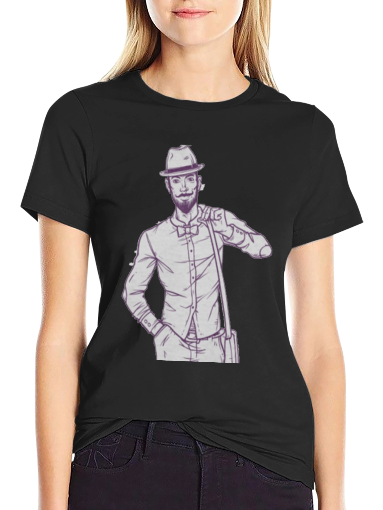 Dapper Gent T-Shirt - Illustrated Design