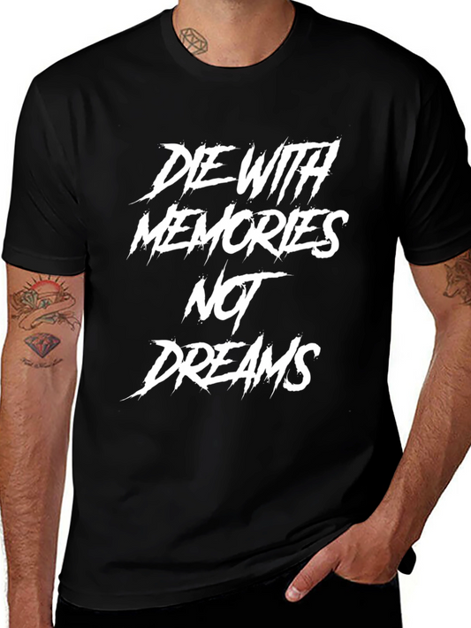 Die With Memories Graphic Print Black T-Shirt
