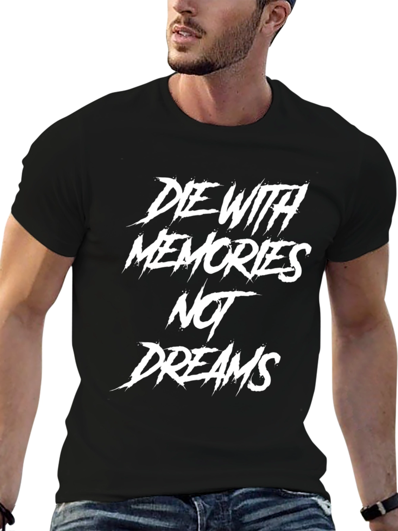 Die With Memories Graphic Print Black T-Shirt