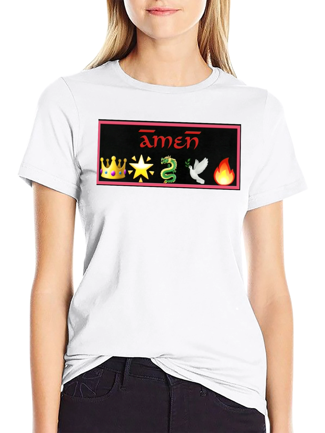 Amen T-Shirt with Emoji Design