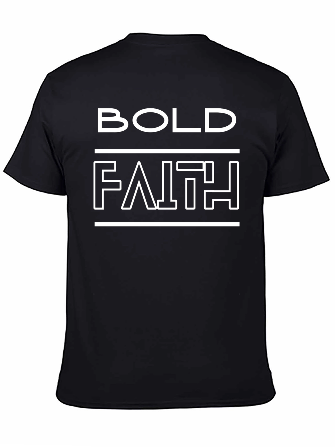 Bold Faith Graphic Tee - Black