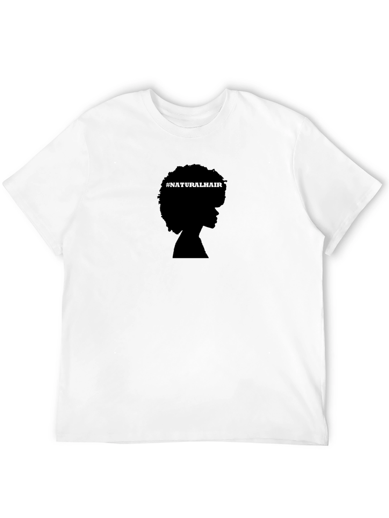 Natural Hair Silhouette T-Shirt - Black