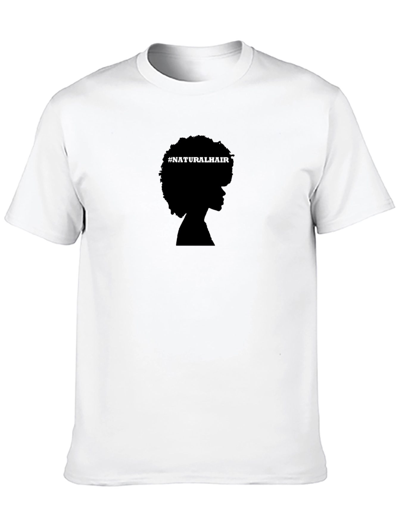 Natural Hair Silhouette T-Shirt - Black