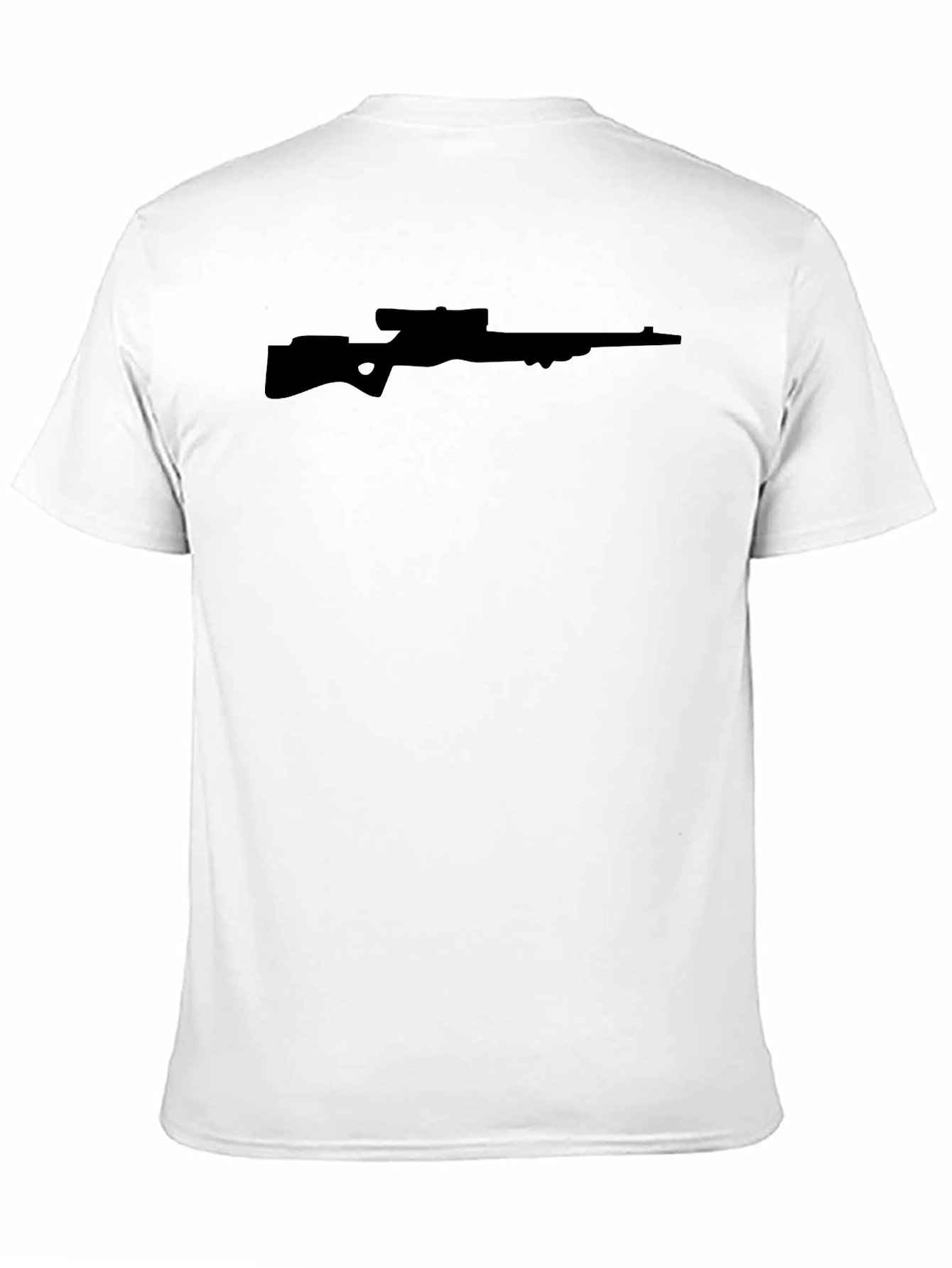 Sniper Rifle Graphic Tee - Black Crew Neck