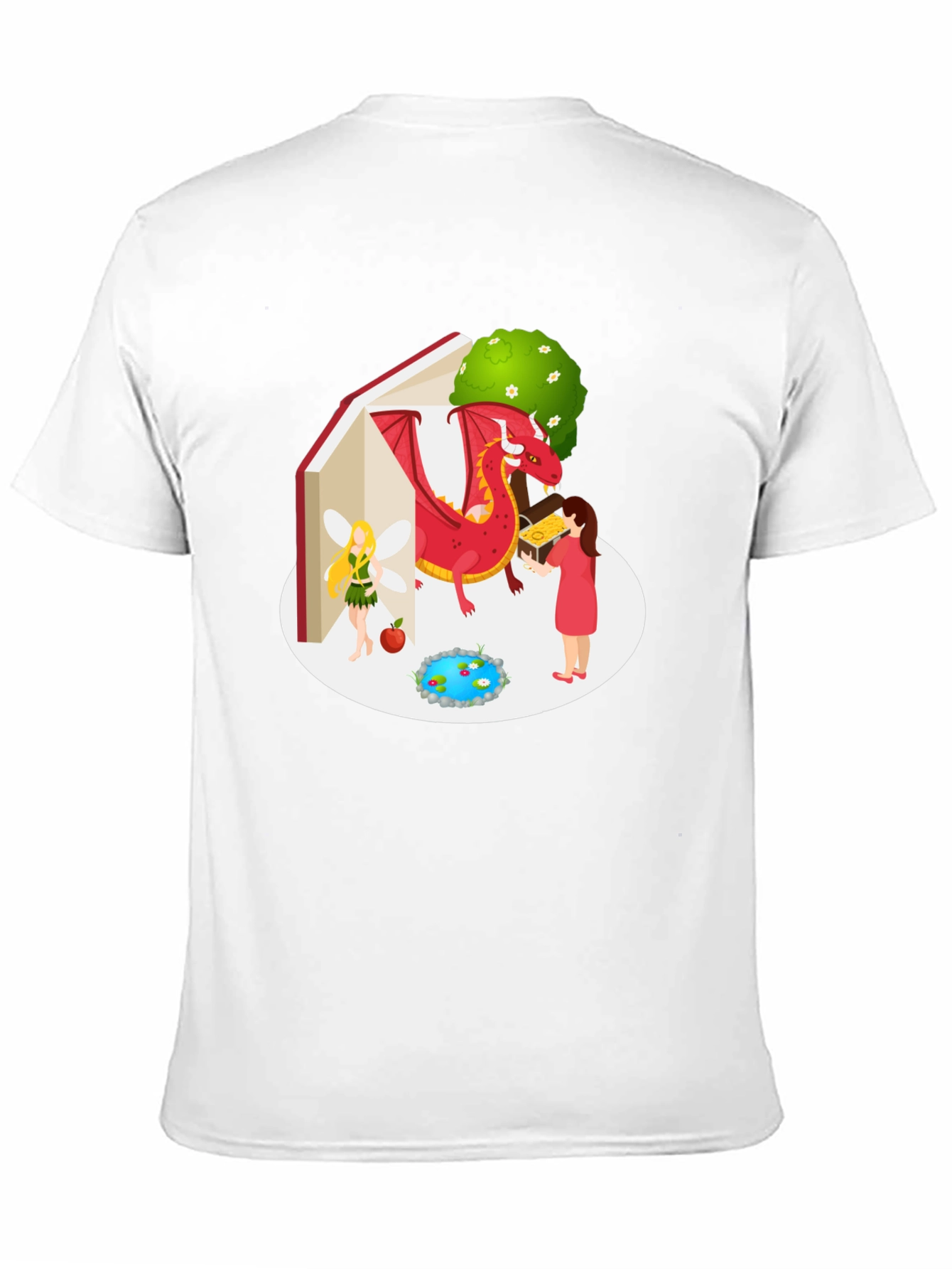 Enchanted Story T-Shirt - Dragon Fairy Book Design