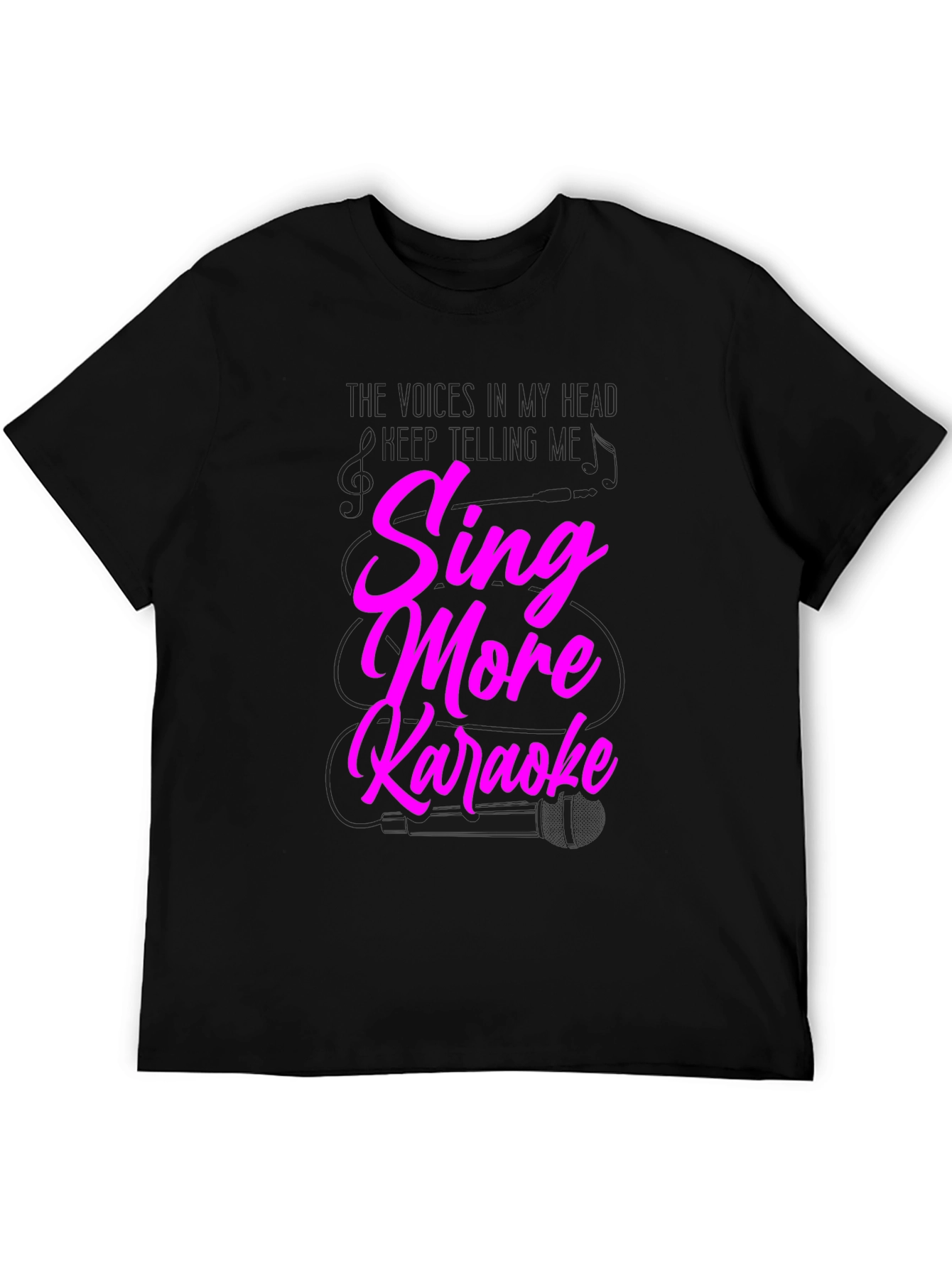 Sing More Karaoke Black Graphic Tee