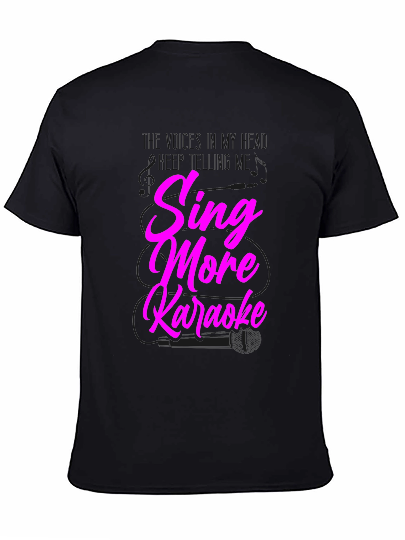 Sing More Karaoke Black Graphic Tee