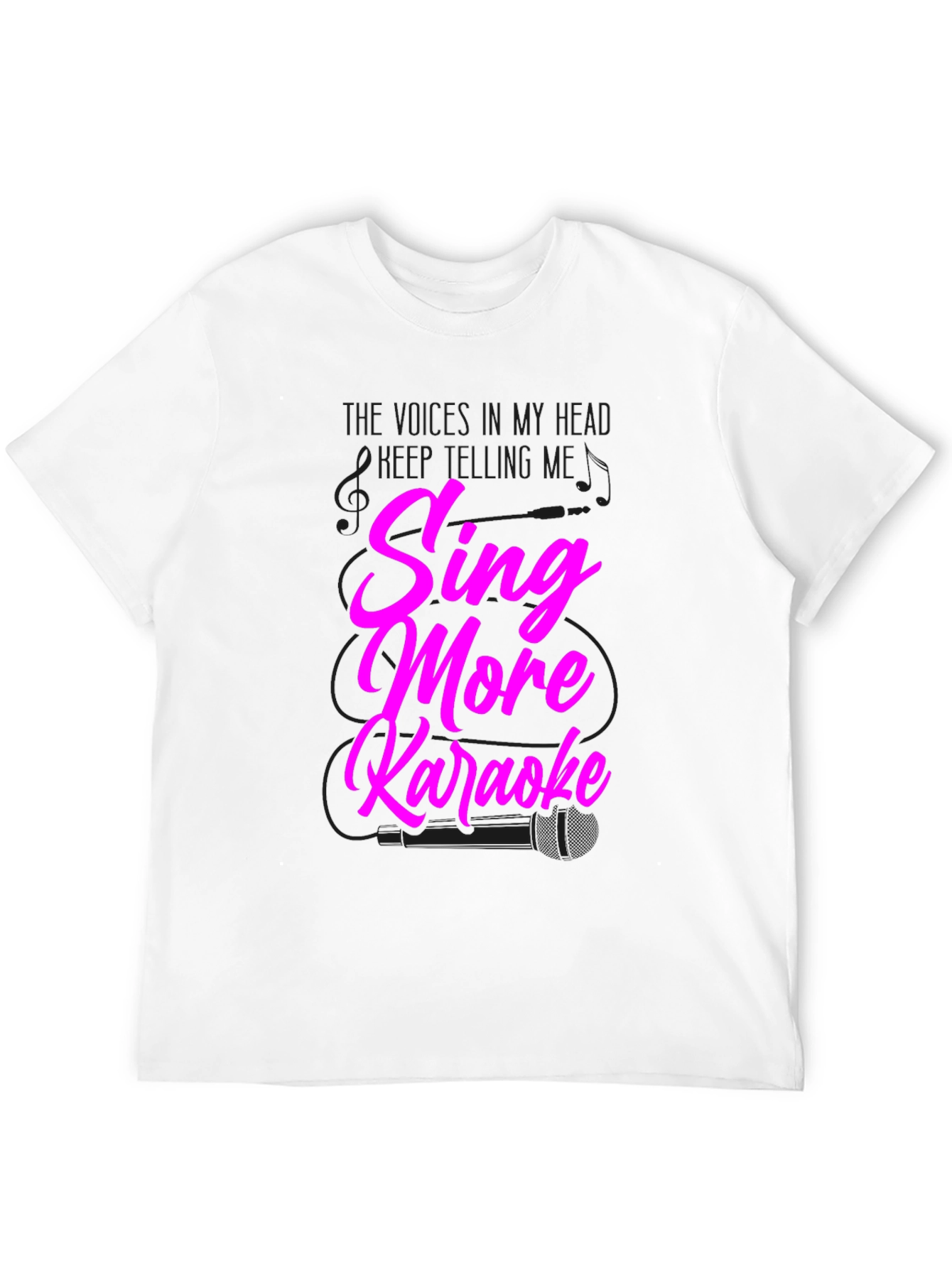 Sing More Karaoke Black Graphic Tee