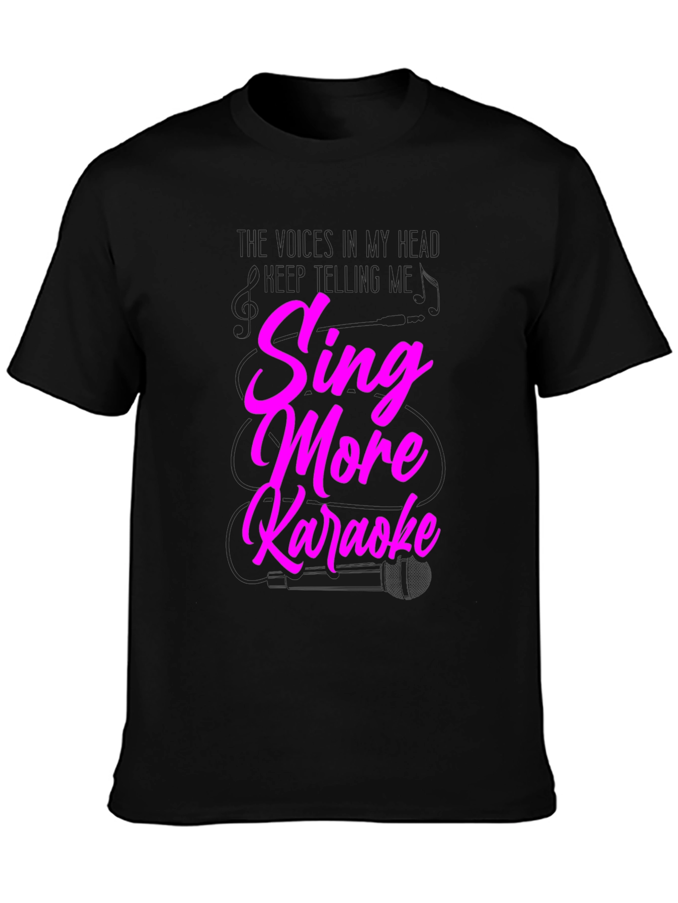 Sing More Karaoke Black Graphic Tee