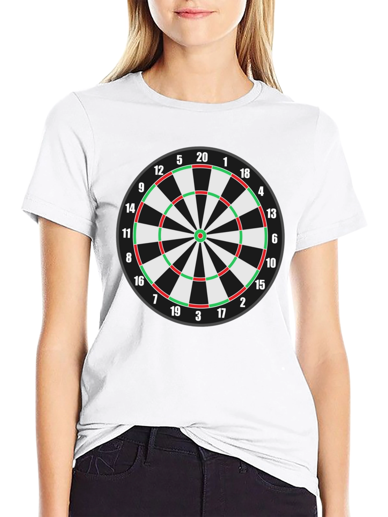 Dartboard T-Shirt - Black Cotton Blend Tee