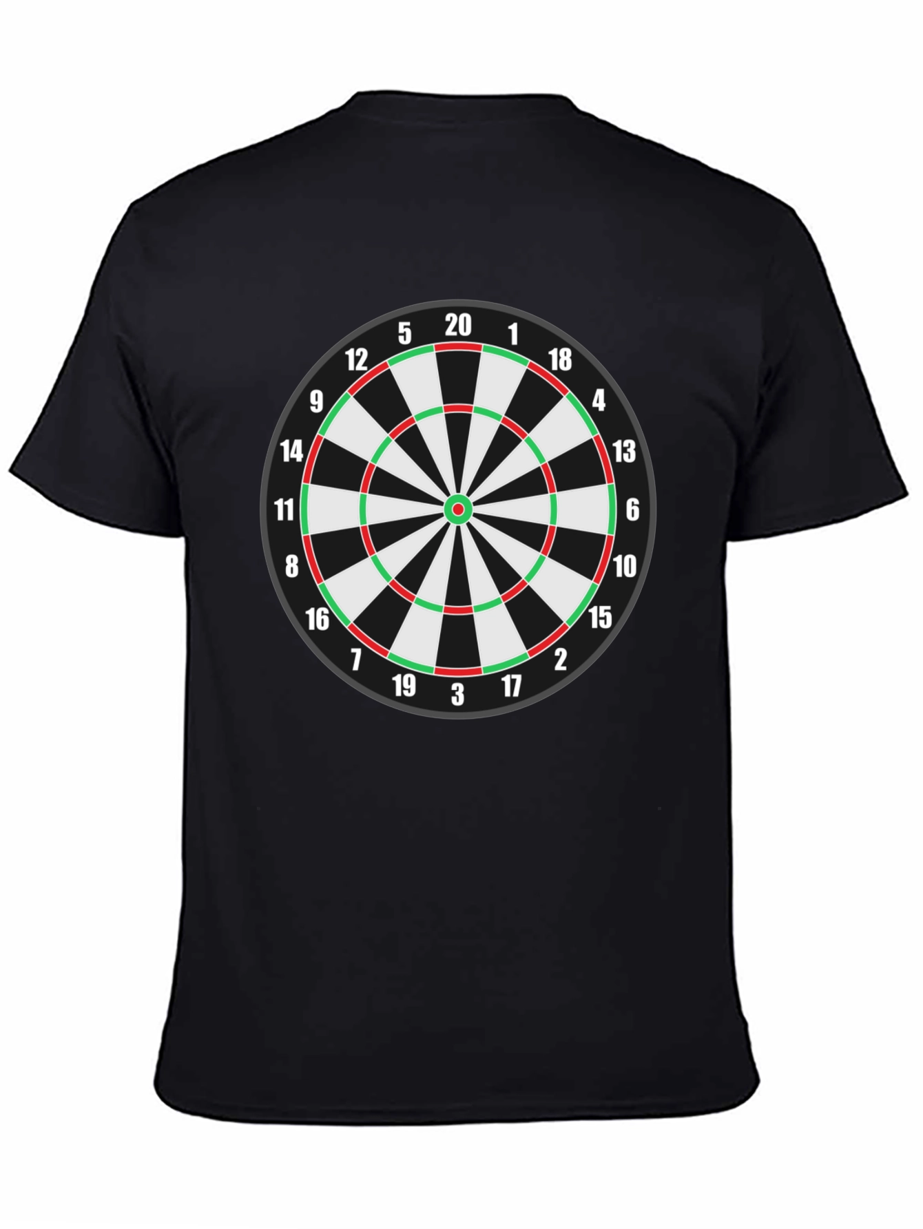 Dartboard T-Shirt - Black Cotton Blend Tee