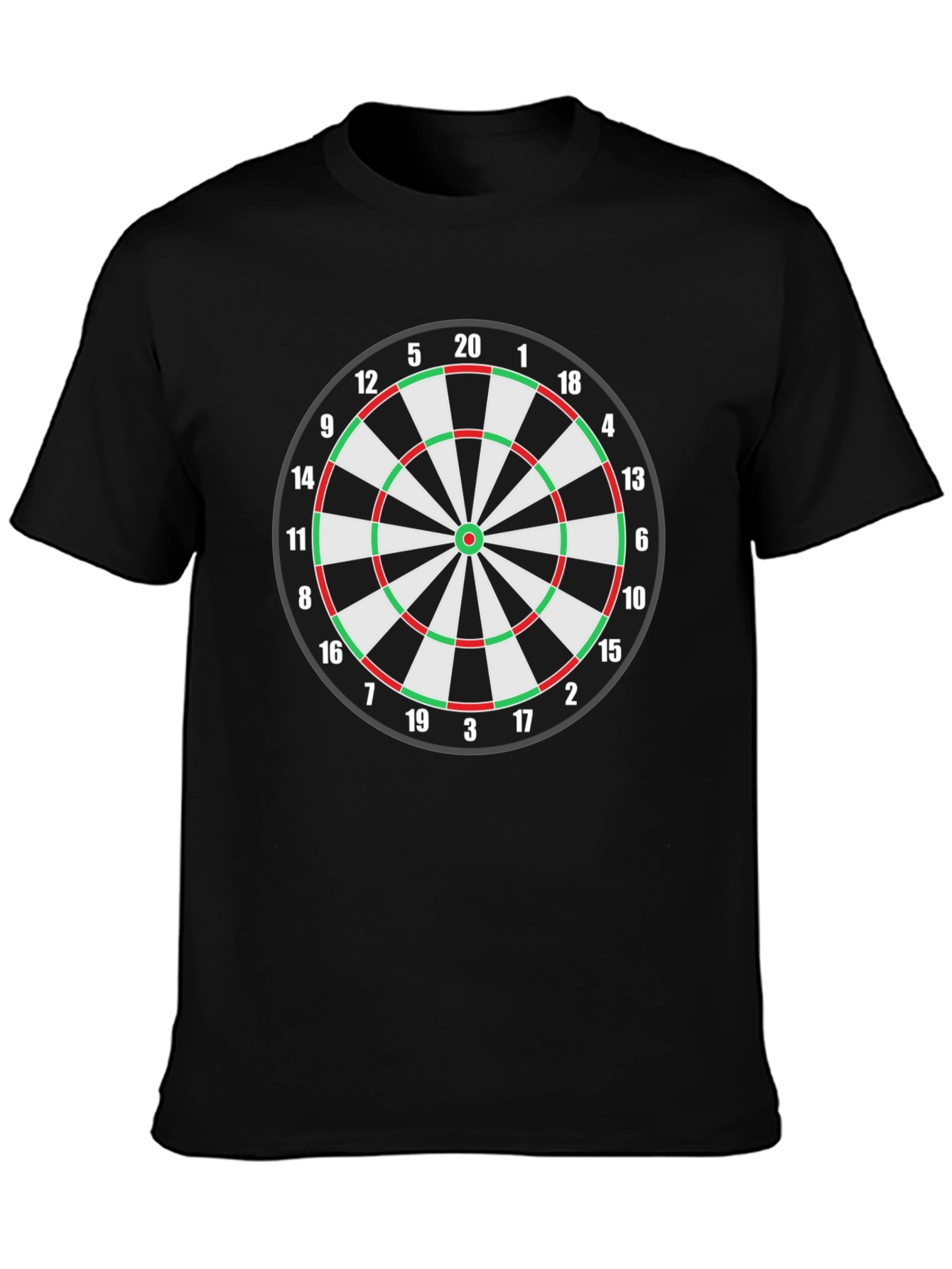 Dartboard T-Shirt - Black Cotton Blend Tee