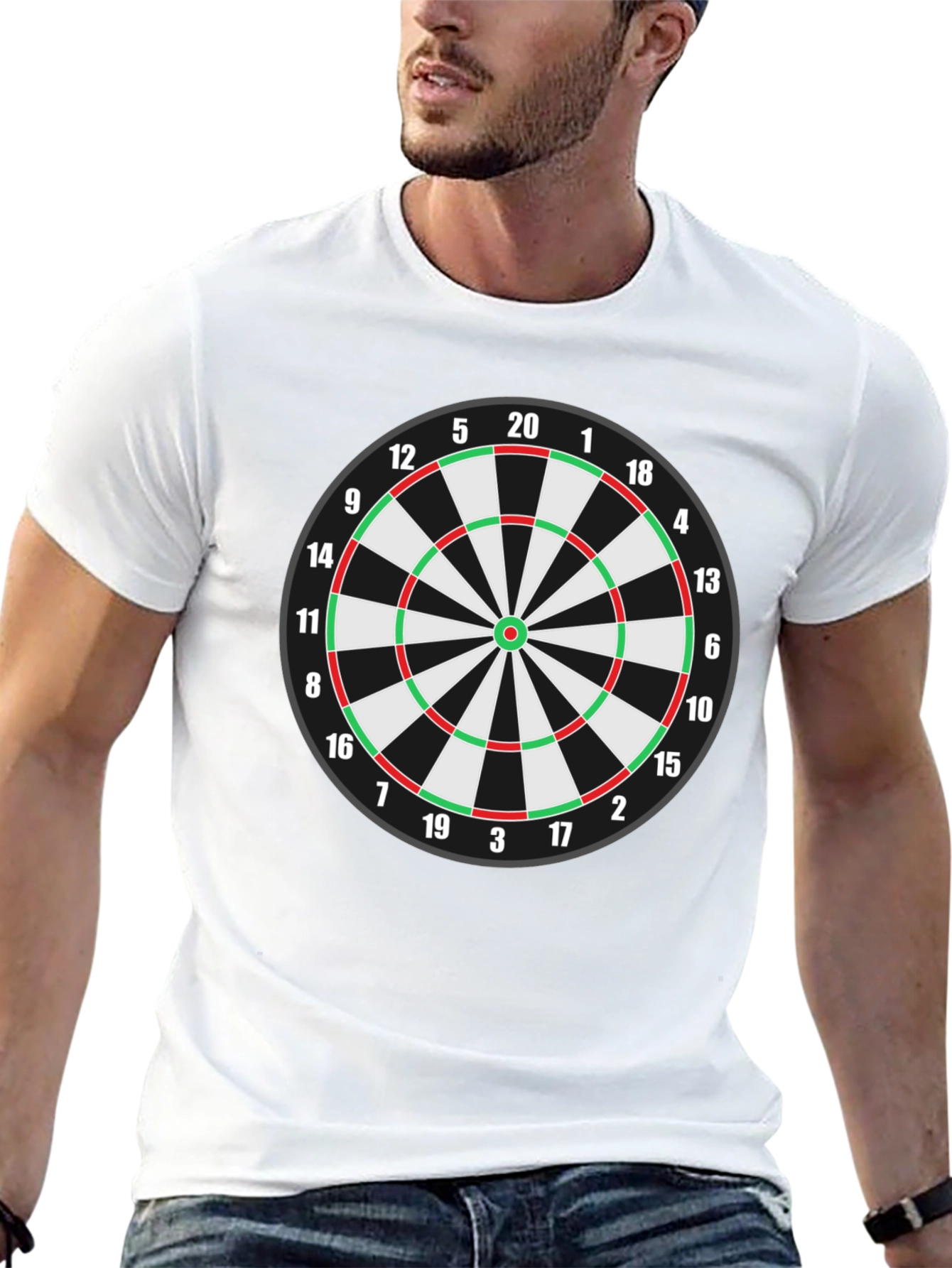 Dartboard T-Shirt - Black Cotton Blend Tee