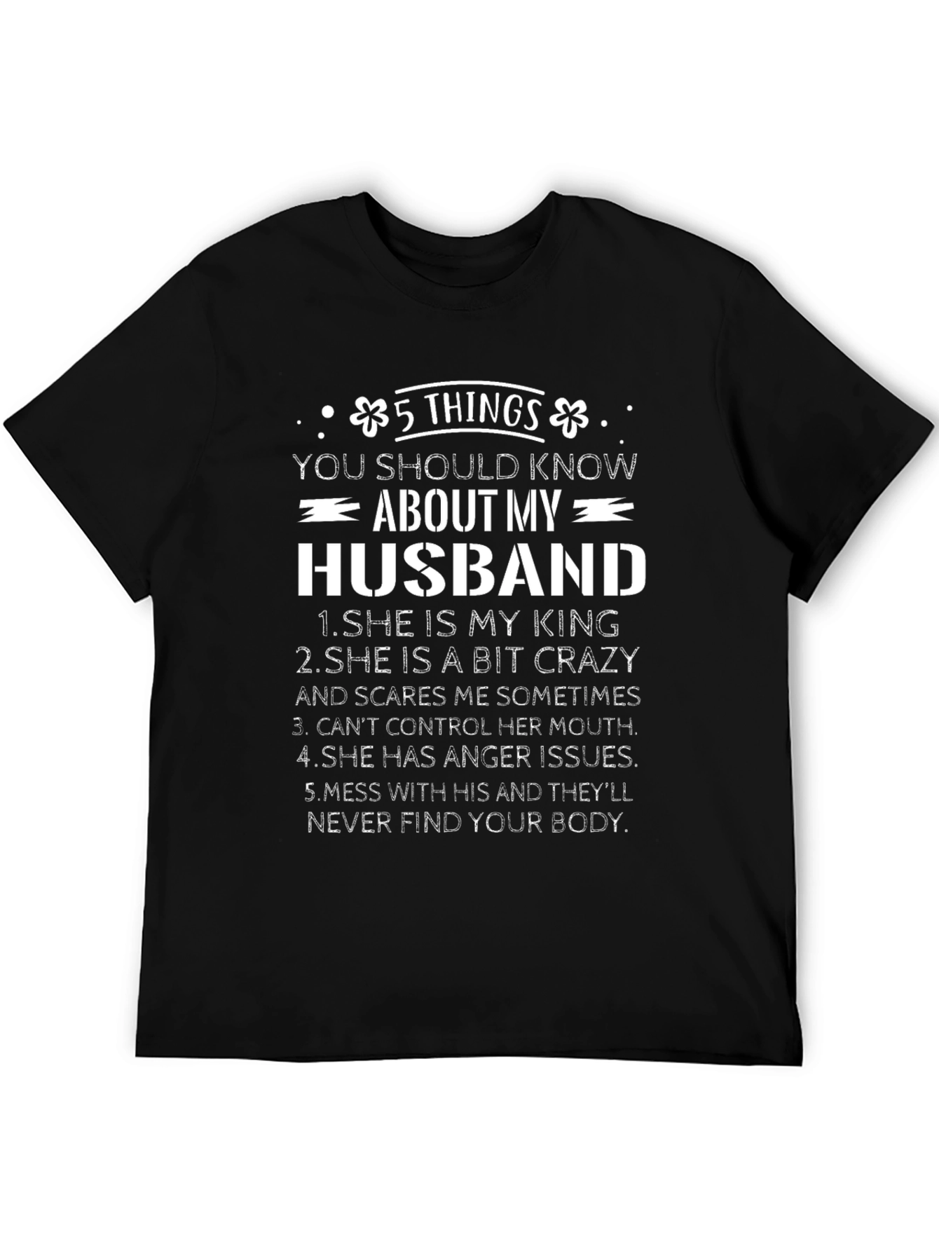 5 Things About My Husband Funny T-Shirt