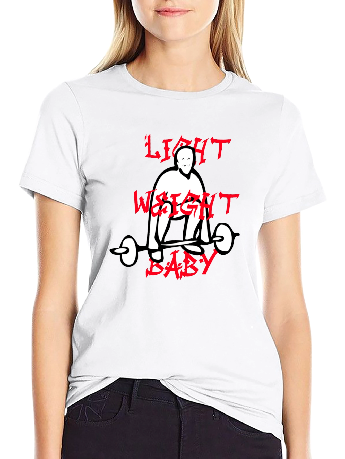 Light Weight Baby Graphic Tee - Black