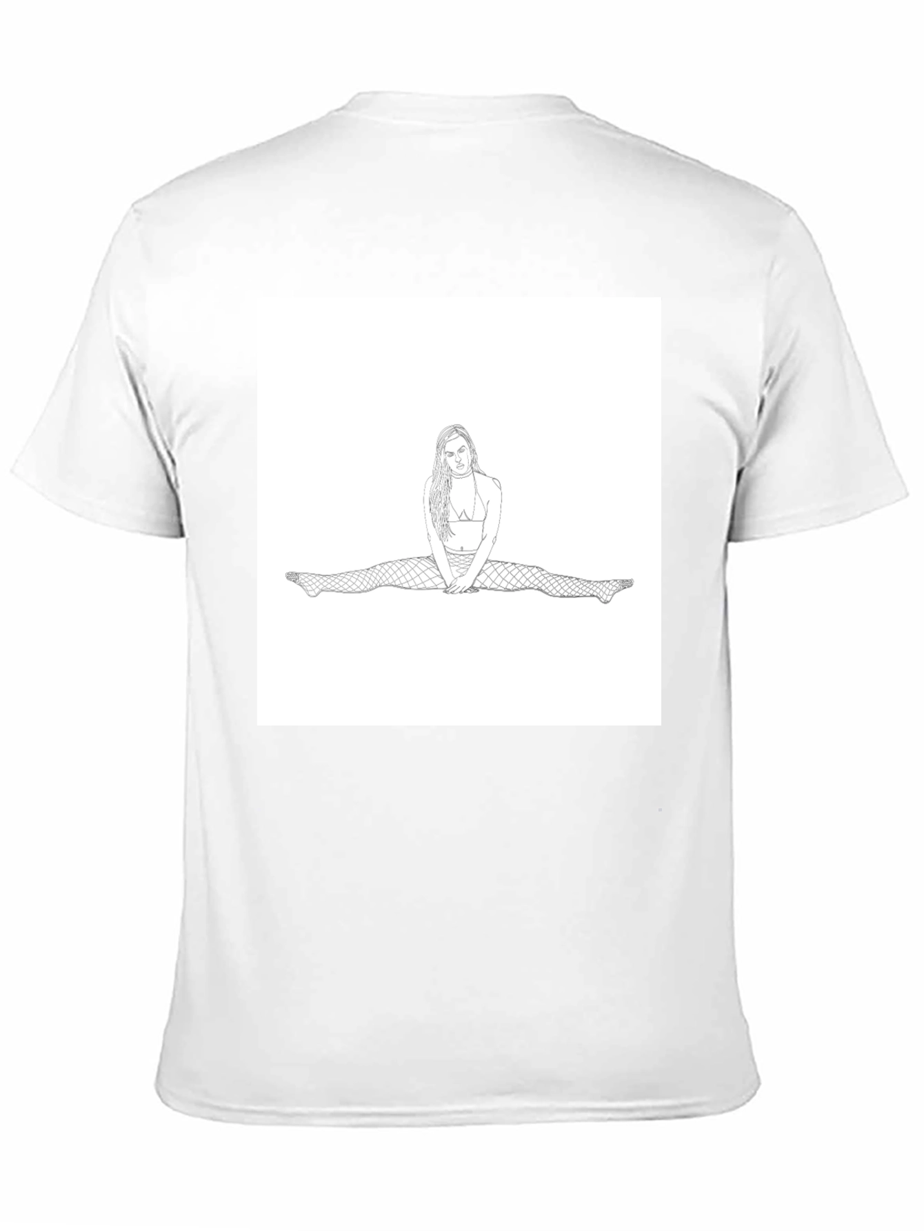 Unique Graphic Tee: Woman Doing Splits