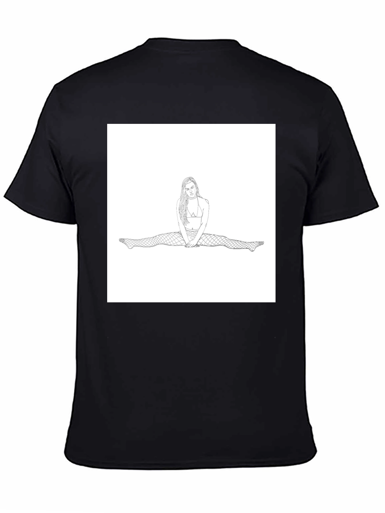 Unique Graphic Tee: Woman Doing Splits