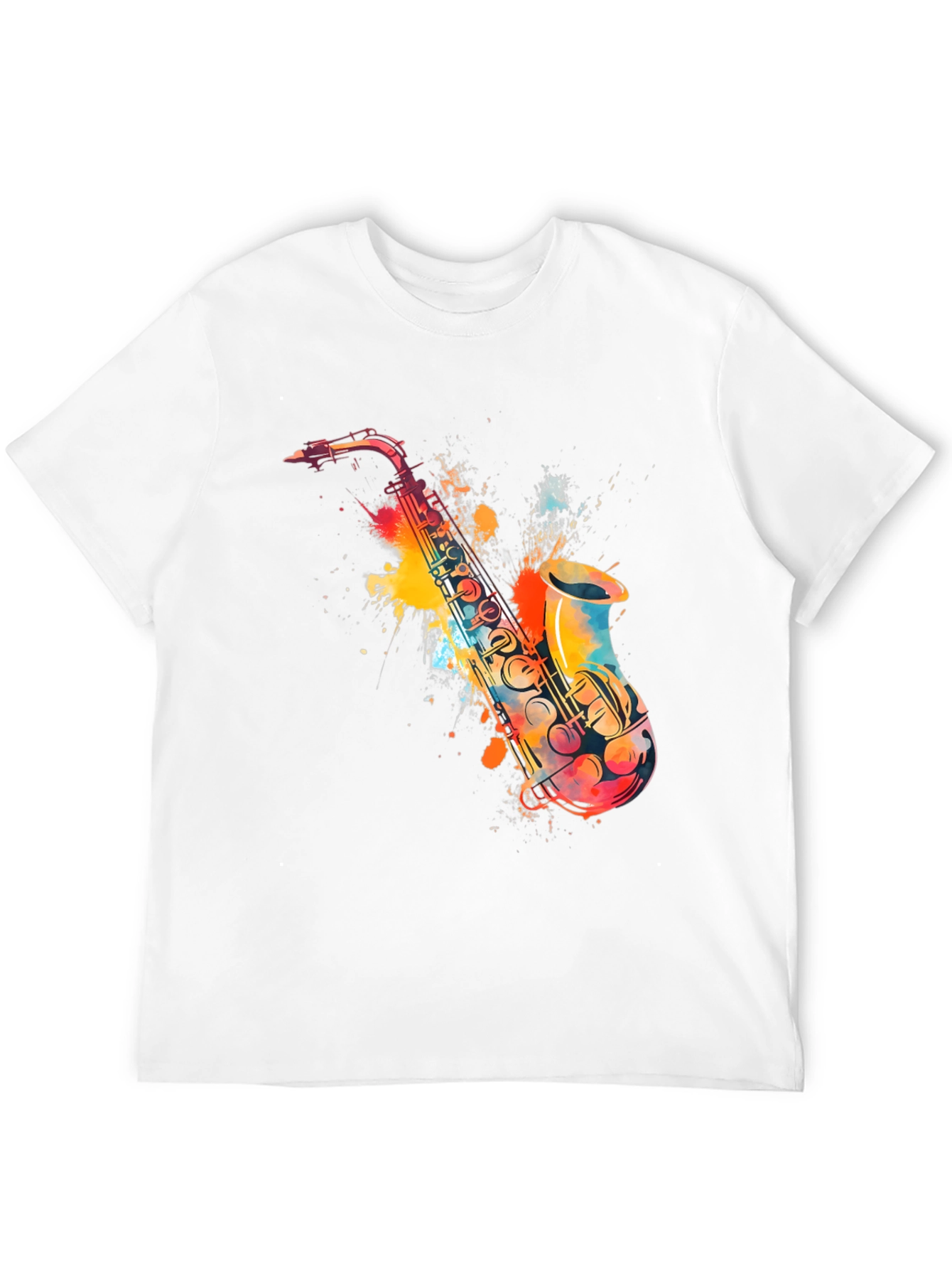 Saxophone Watercolor Graphic Tee