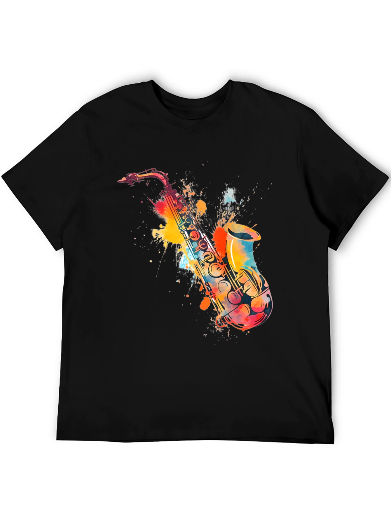 Saxophone Watercolor Graphic Tee