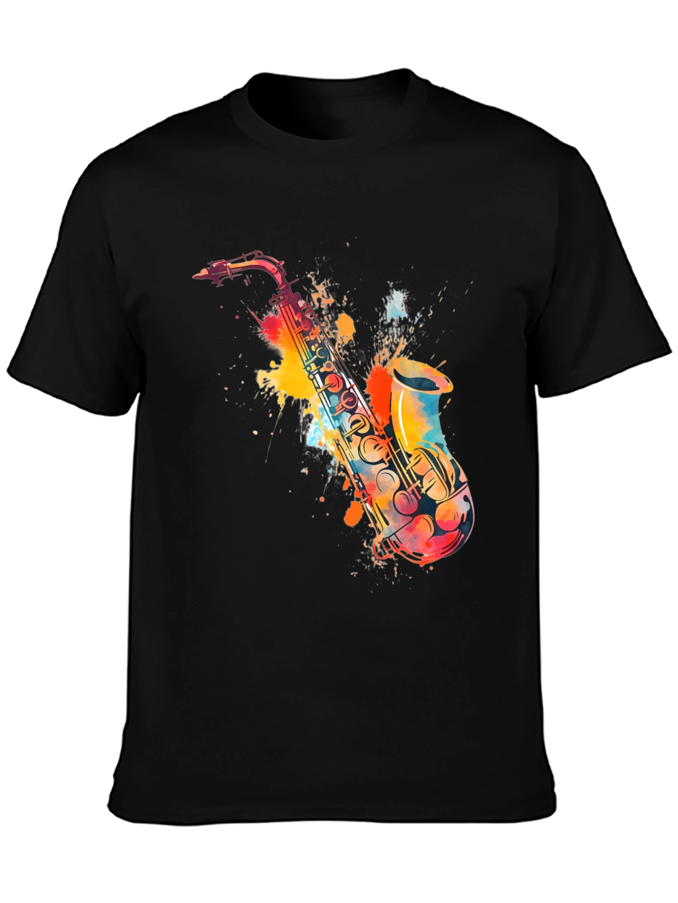 Saxophone Watercolor Graphic Tee