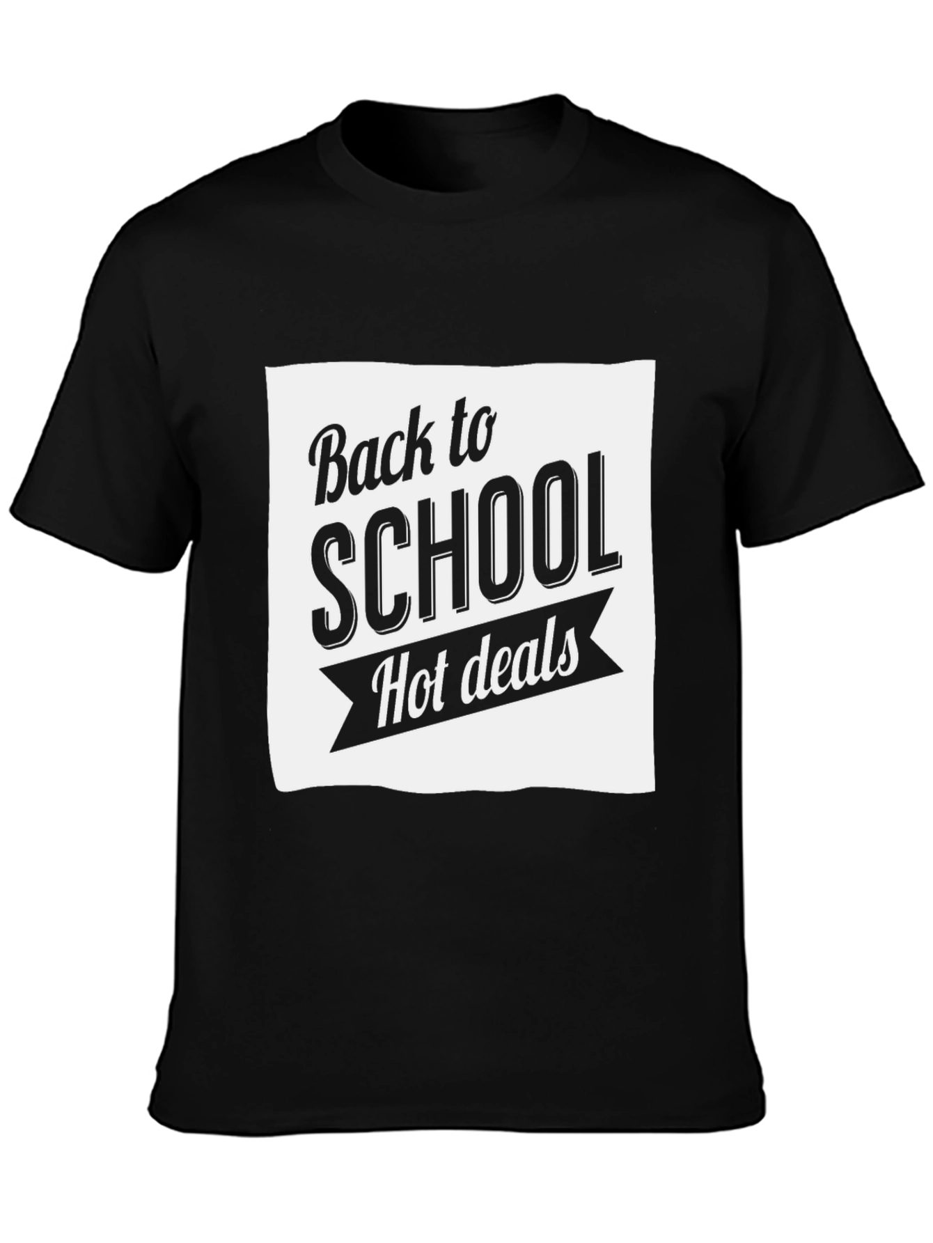 Back to School Hot Deals Graphic Tee - Black